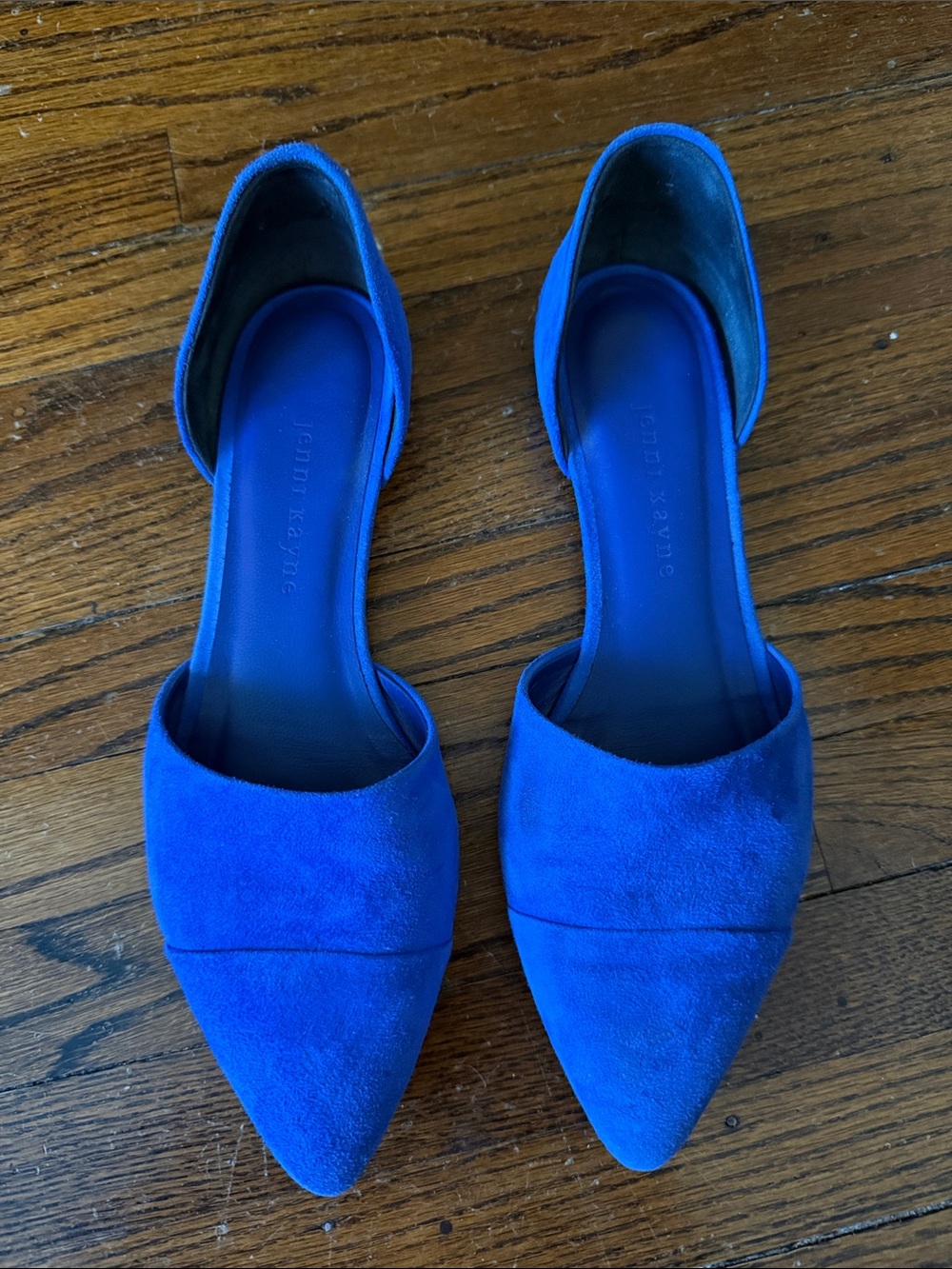 Jenni Kayne Pointed D'Orsay Flats in Royal Blue Suede
